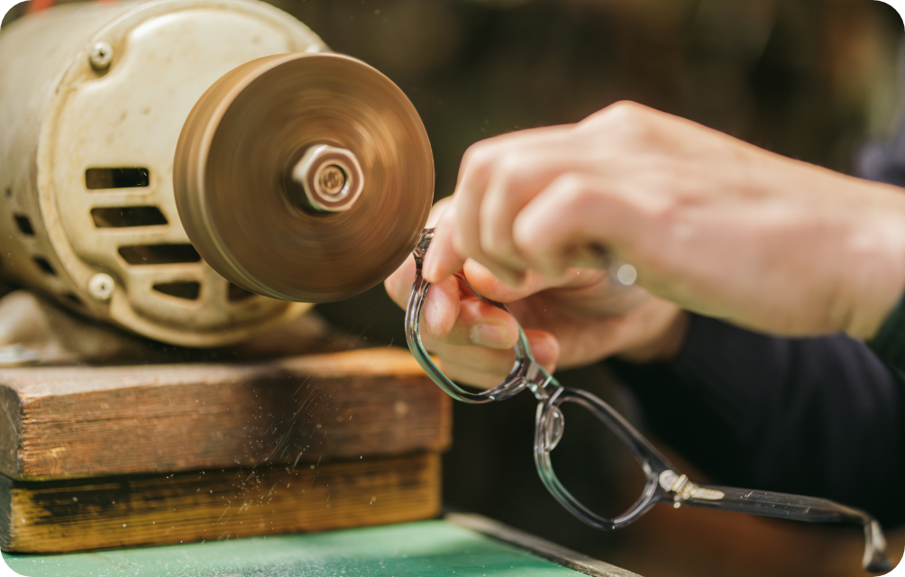 プラスチック眼鏡フレーム製造